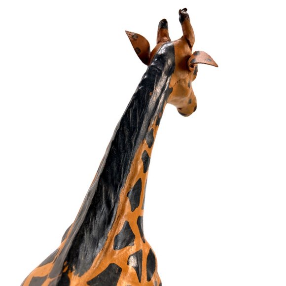 Vintage Handmade Leather Wrapped African Giraffe - Picture 6 of 9
